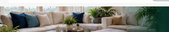 Representative bright shared living room with comfortable seating
